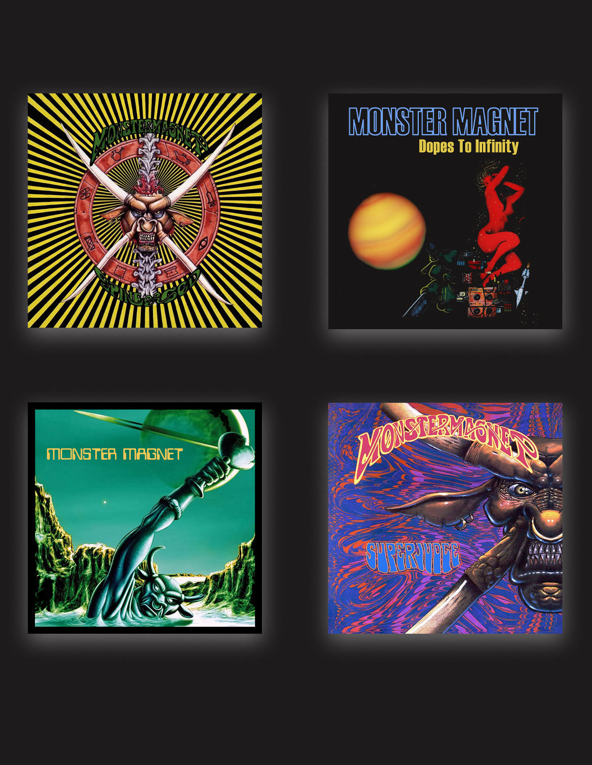 magnet monsters MONSTER MAGNET "4 Album Fridge Magnet Set"
