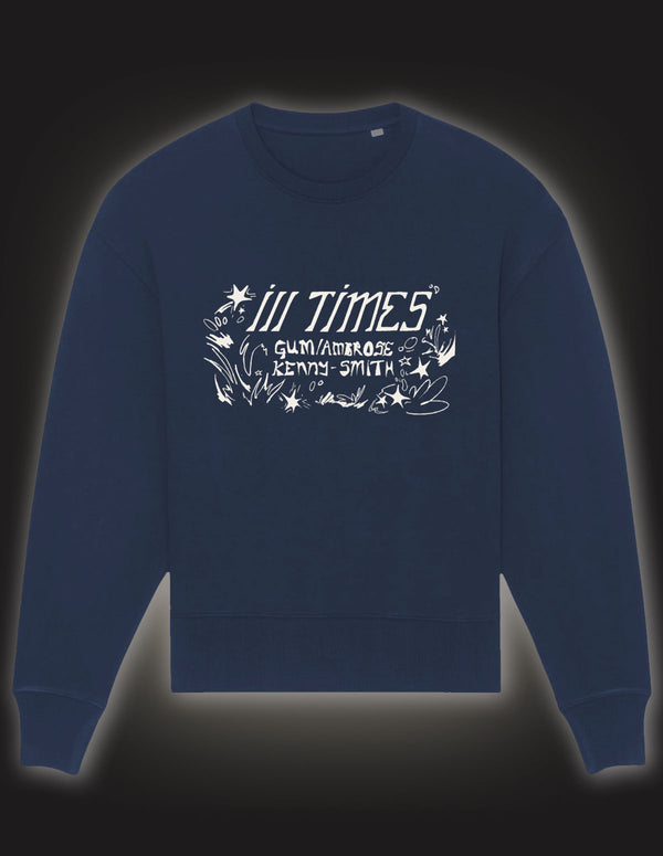 GUM/Ambrose "Ill Times" Crewneck Sweater NAVY