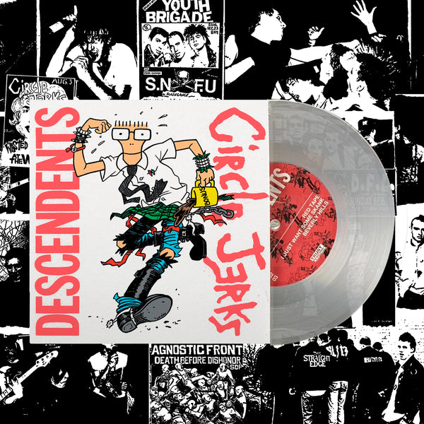 CIRCLE JERKS / DESCENDENTS "Split" Vinyl 7'' CLEAR (Trust Records European Exclusive)