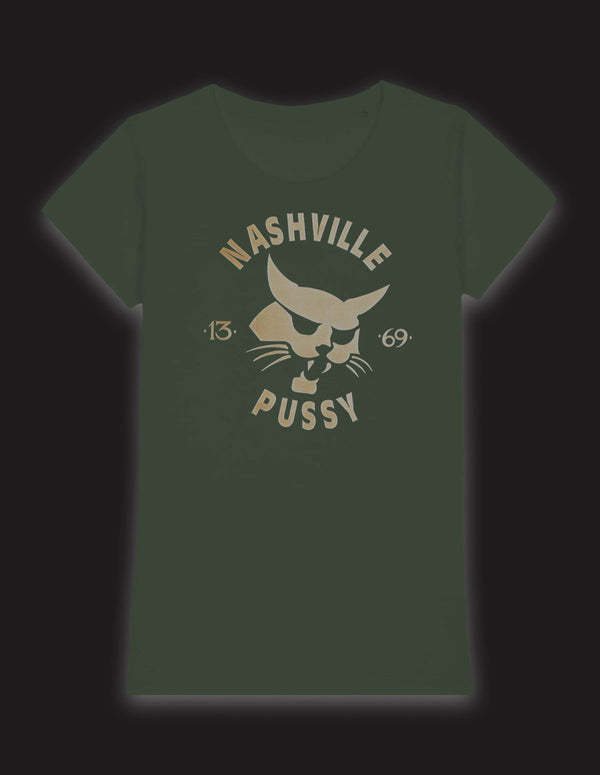 NASHVILLE PUSSY "Pussycat" Girl-Shirt MILITARY GREEN
