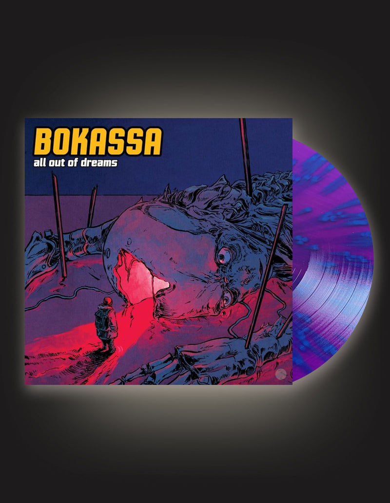 BOKASSA "all out of dreams" Vinyl LP VIOLET w/ROYAL BLUE Splatter