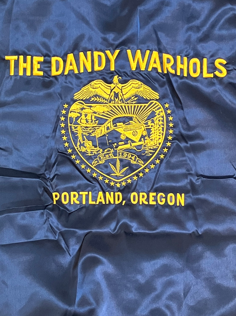 THE DANDY WARHOLS "Banana" Satin Jacket NAVY