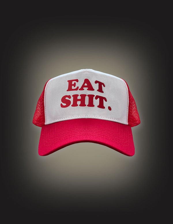 THE BRIAN JONESTOWN MASSACRE "Eat Shit" Trucker Hat RED/WHITE