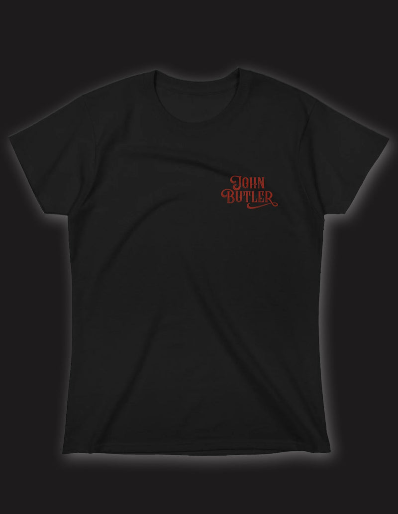 JOHN BUTLER "Guitar Logo" Girls-Shirt BLACK