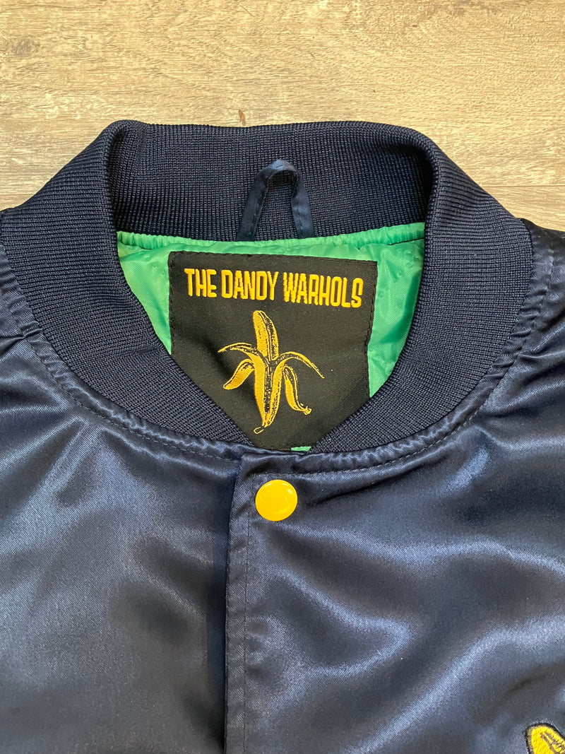 THE DANDY WARHOLS "Banana" Satin Jacket NAVY