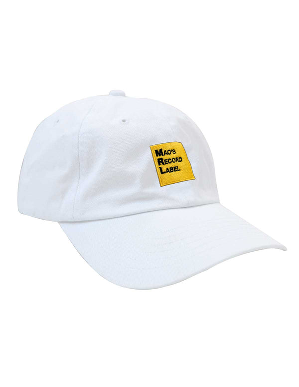 MAC DEMARCO "Mac's Record Label Embroidered" Dad Cap WHITE