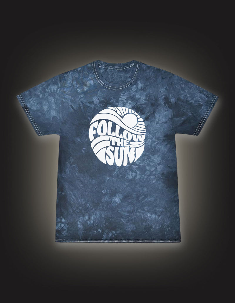 XAVIER RUDD "Follow The Sun" T-Shirt TIE-DYE CRYSTAL NAVY