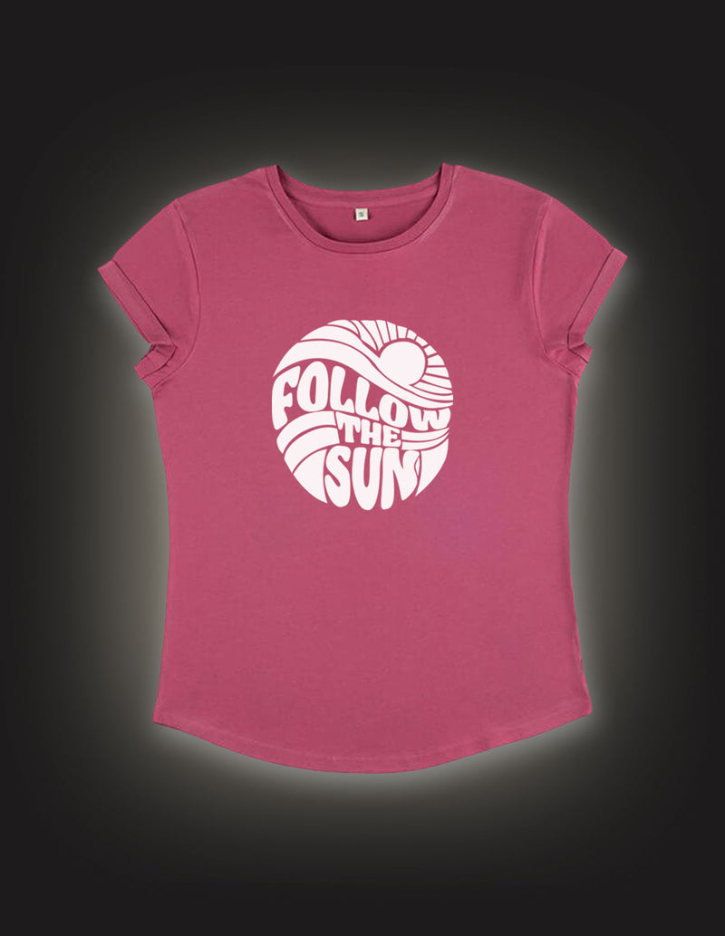 XAVIER RUDD "Follow The Sun" Girls Shirt STONE WASHED BURGUNDY