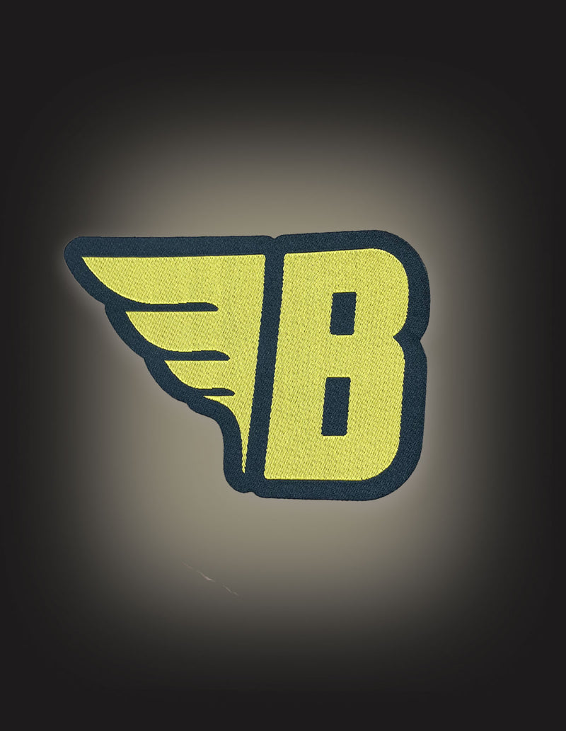 BOKASSA "B" Woven Patch YELLOW/BLACK