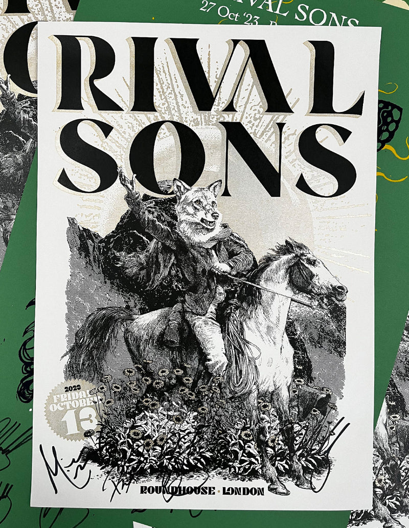 RIVAL SONS "London, at Roundhouse" Poster SIGNED