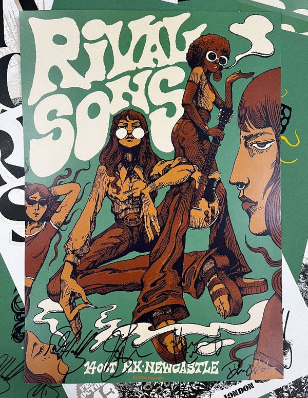 RIVAL SONS "Newcastle at NX" Poster SIGNED