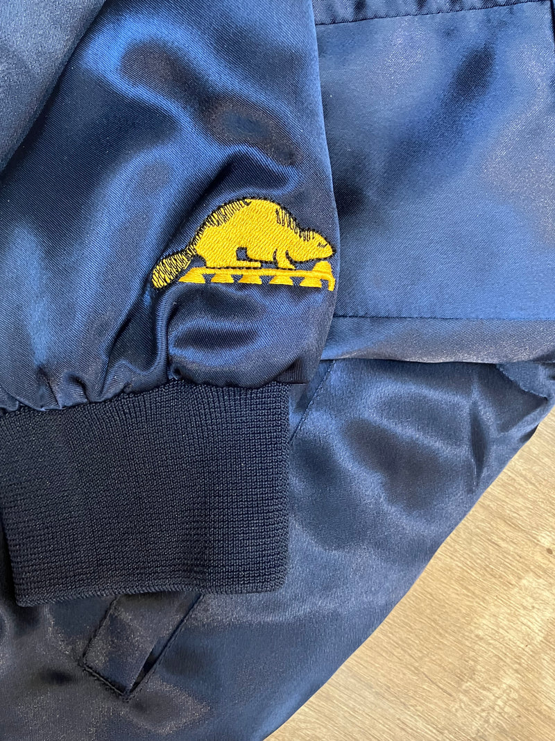 THE DANDY WARHOLS "Banana" Satin Jacket NAVY