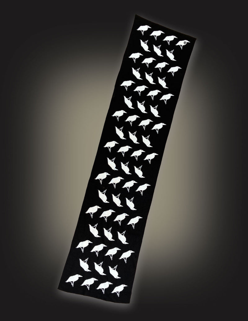 THIEFAINE "Corbeau" Scarf BLACK/WHITE