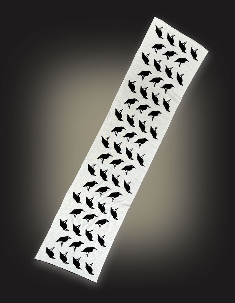 THIEFAINE "Corbeau" Scarf BLACK/WHITE