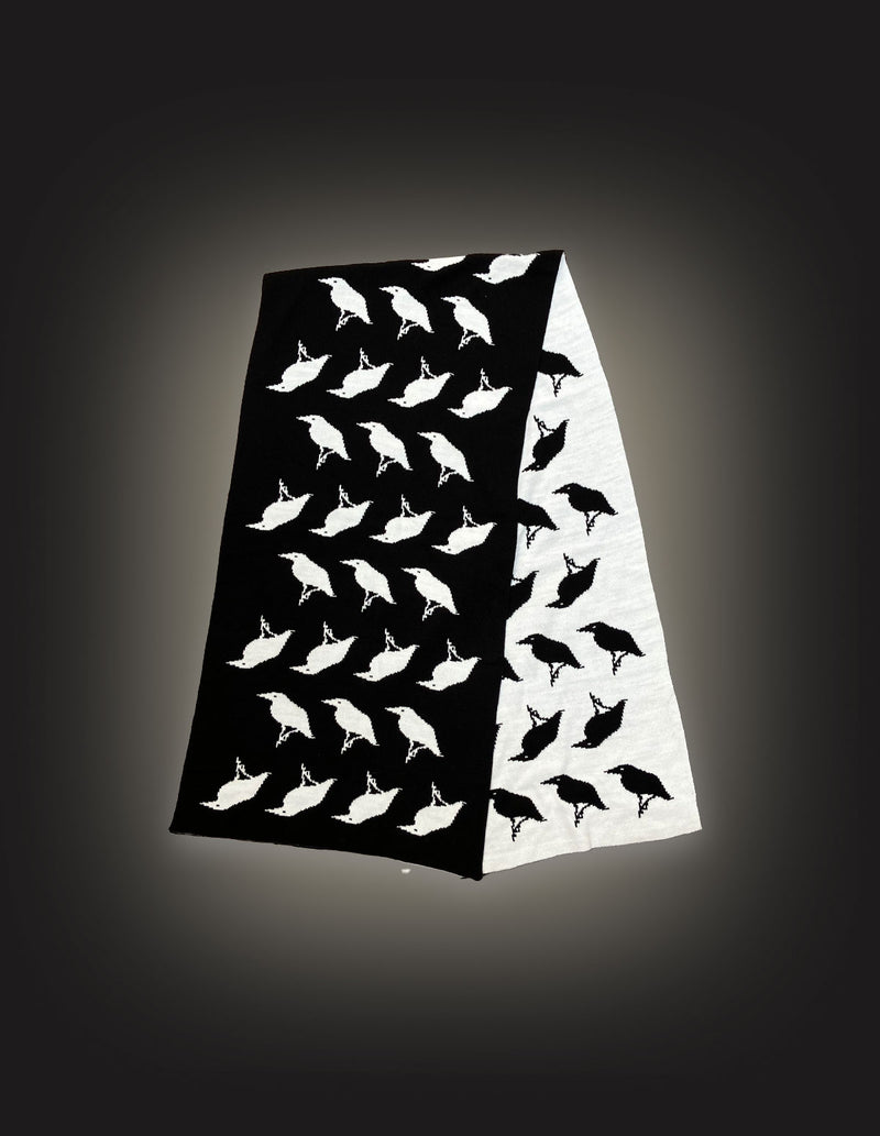 THIEFAINE "Corbeau" Scarf BLACK/WHITE