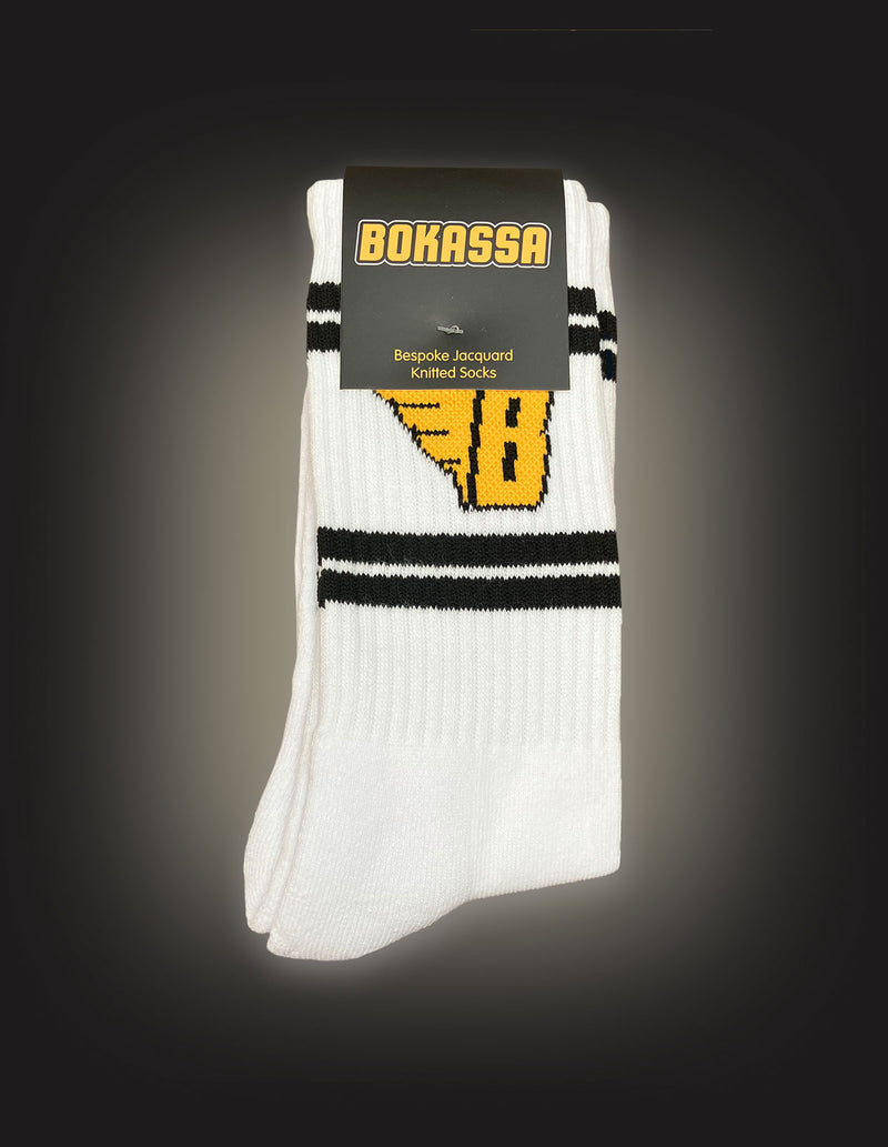 BOKASSA "B" Socks WHITE