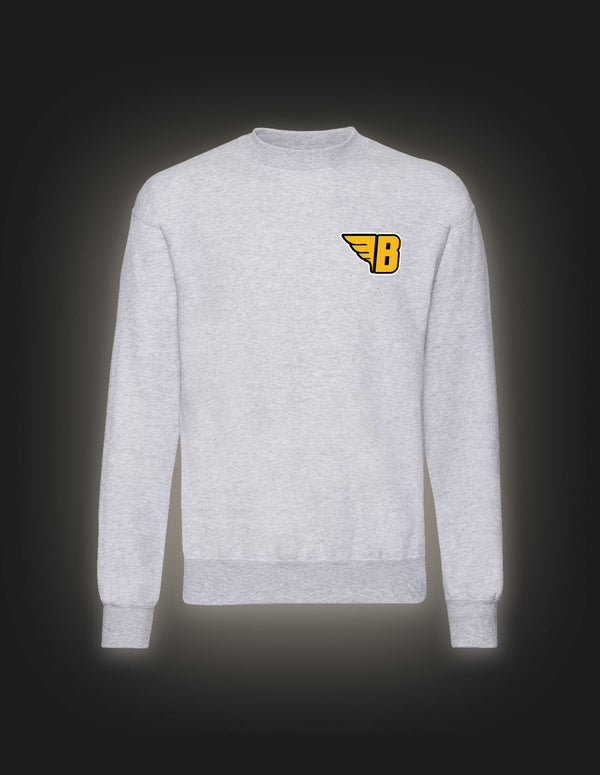 BOKASSA "Wing" Crewneck Sweatshirt GREY