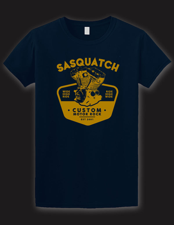 SASQUATCH "MotorBoat" T-Shirt NAVY-BLUE