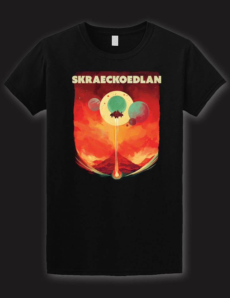 SKRAECKOEDLAN "The Vermillion Sky" T-Shirt BLACK