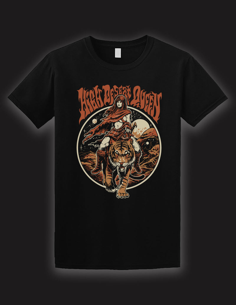HIGH DESERT QUEEN "Tiger Queen" T-Shirt BLACK
