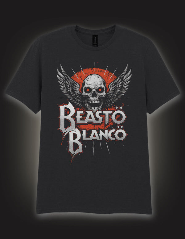 BEASTO BLANCO "Winged Skull" T-Shirt BLACK