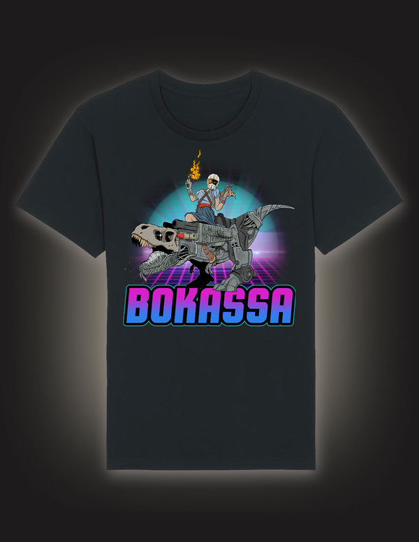 BOKASSA "Dino Girl" T-Shirt BLACK