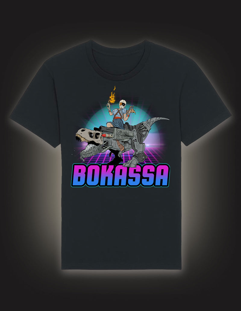 BOKASSA "Dino Girl" T-Shirt BLACK