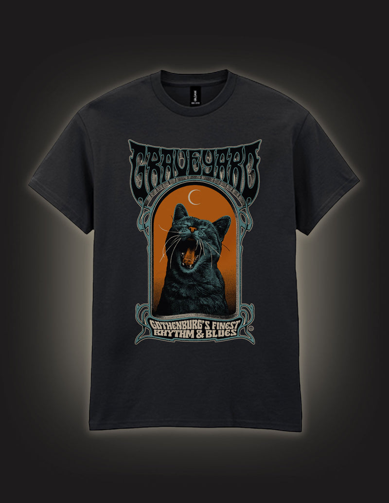 GRAVEYARD "Cat" T-Shirt BLACK