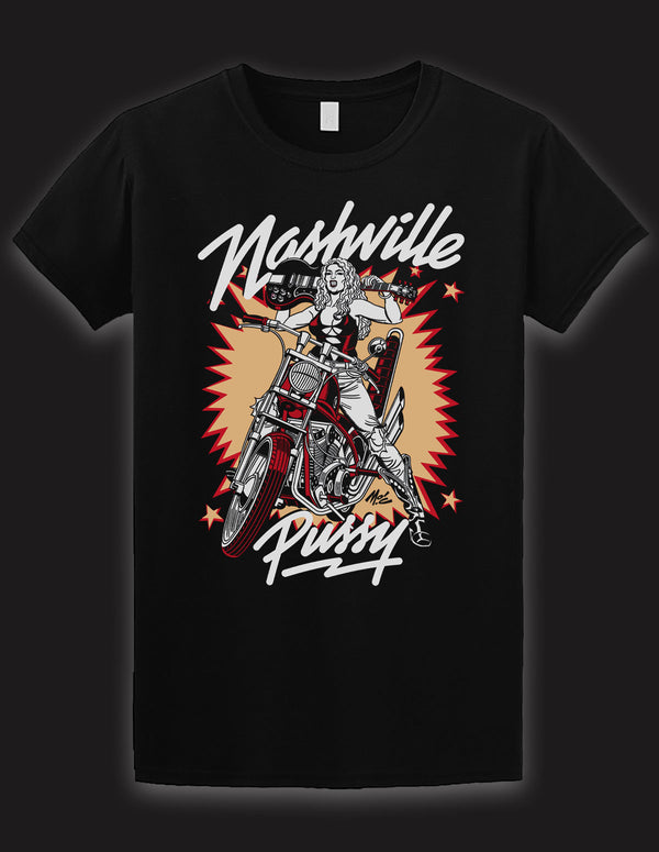 NASHVILLE PUSSY "Pusscycle TOUR 2023" T-Shirt BLACK