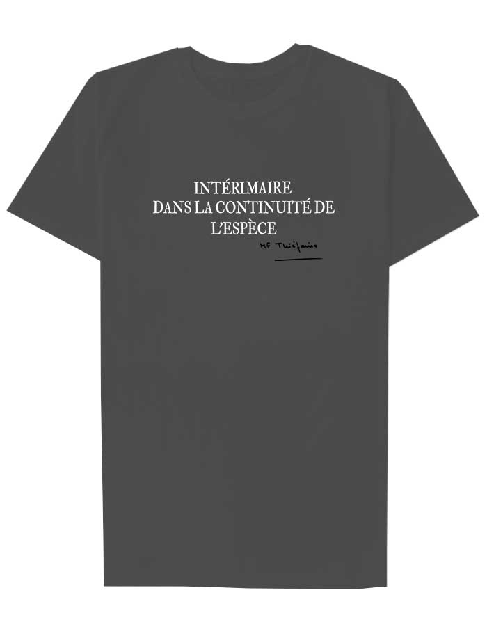 THIEFAINE "Intérimaire" T-Shirt ANTHRACITE