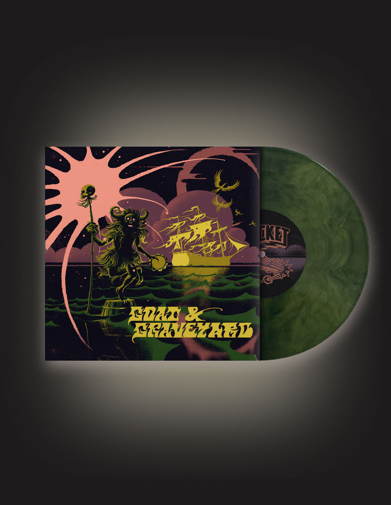 GRAVEYARD & GOAT "Ship of Fools" Split 7'' MOSS GREEN SWIRL