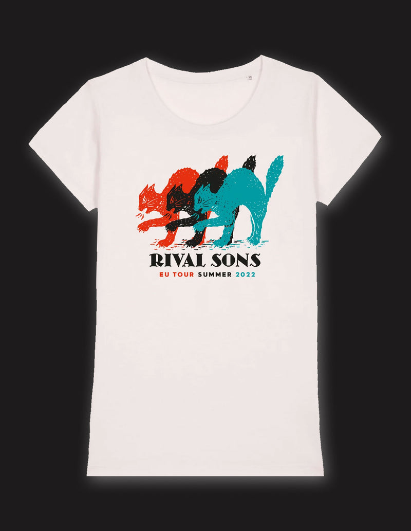 RIVAL SONS "Cat" Girls-Shirt VINTAGE WHITE