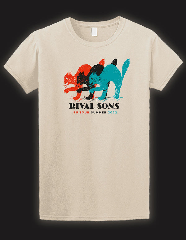 RIVAL SONS "Cat" T-Shirt VINTAGE WHITE