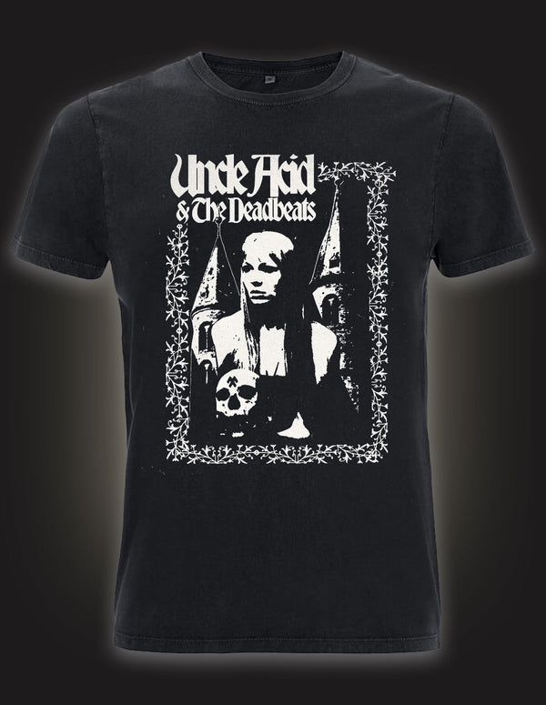 UNCLE ACID & THE DEADBEATS "Church" T-Shirt STONE WASH BLACK