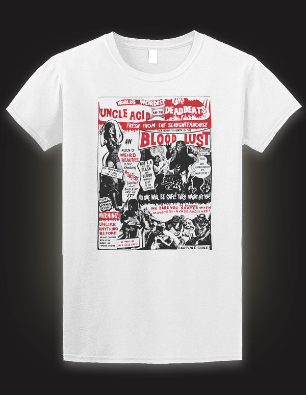 UNCLE ACID & THE DEADBEATS "Slaughter House" T-Shirt WHITE