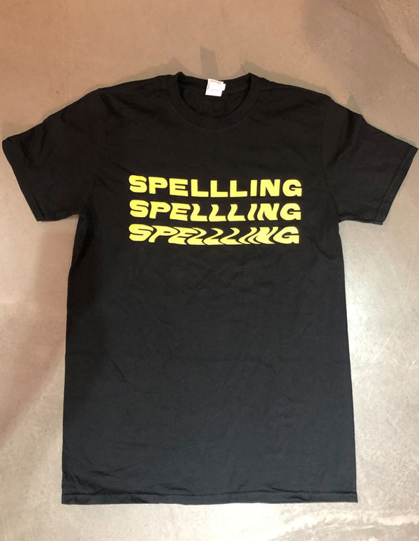 SPELLLING "Yellow Spellling" T-Shirt BLACK