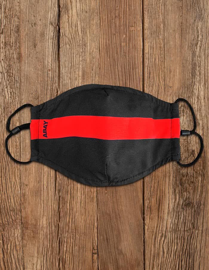 ABAY "Love and Distortion" Face Mask BLACK/RED