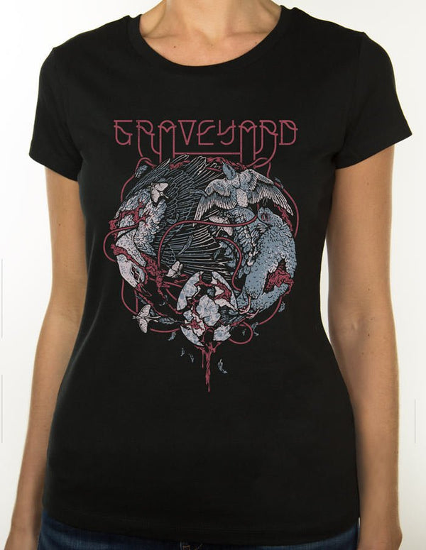GRAVEYARD "Fen Firebird" Girls-Shirt BLACK