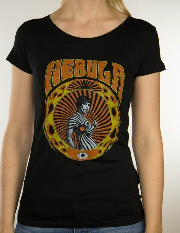 NEBULA "swirl girl" GIRLIE-shirt BLACK