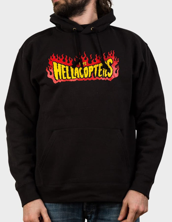 THE HELLACOPTERS "Flames" Hoodie Sweater BLACK