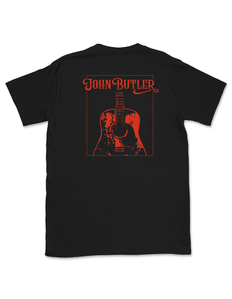 JOHN BUTLER "Guitar Logo" T-Shirt BLACK