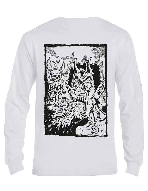 SATANIC SURFERS "Back From Hell” Longsleeve WHITE