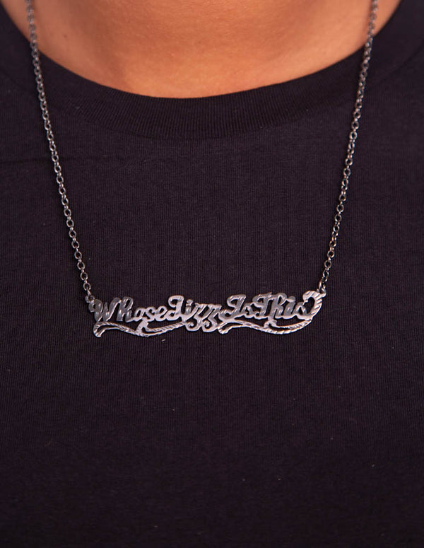PEACHES "Whose Jizz Is This?" Necklace ANTHRACITE