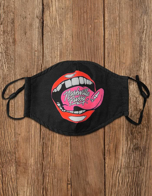 NASHVILLE PUSSY "Pleased To Eat You" Face-Mask BLACK