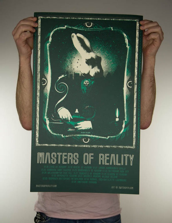 MASTERS OF REALITY "Master" Screenprint Poster BOTTLE GREEN