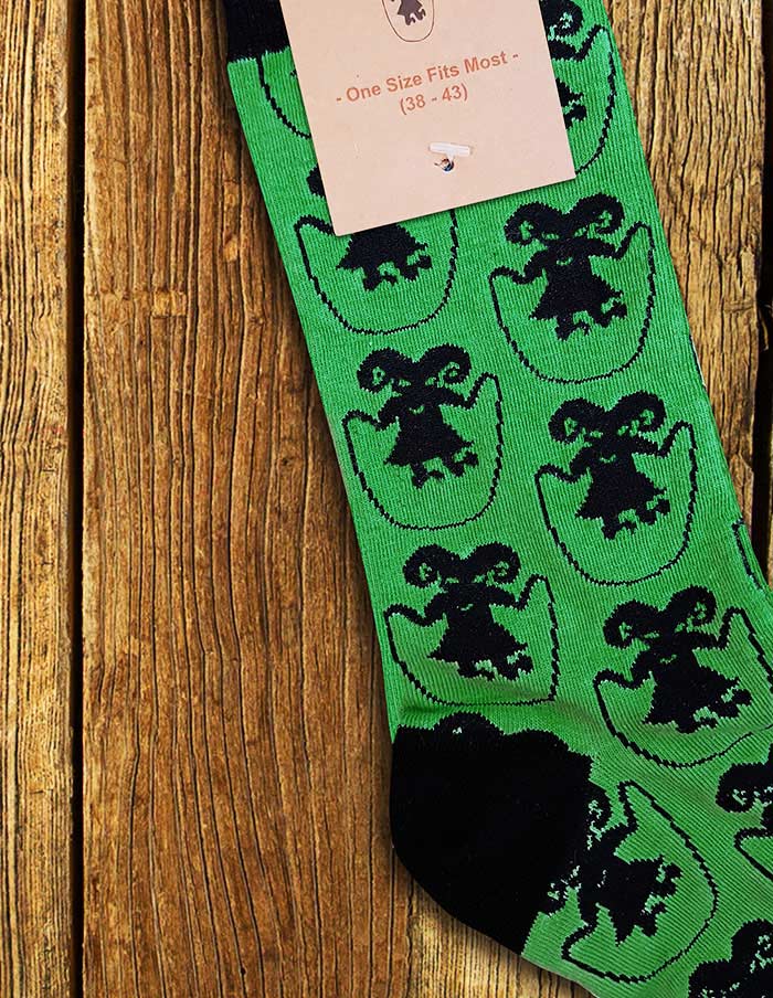 Lo-Fi Collection "Doomjumper" Socks GREEN/BLACK