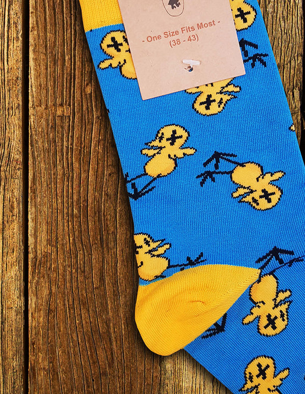 MILLENCOLIN "Bird" Socks YELLOW/BLUE