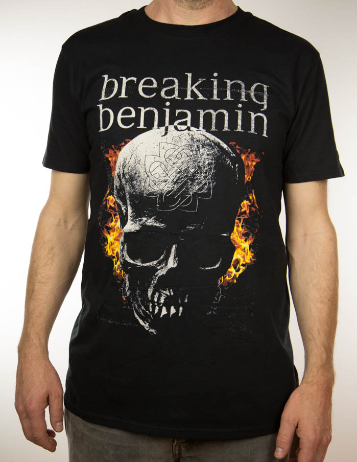 BREAKING BENJAMIN "Fire Skull" T-Shirt BLACK