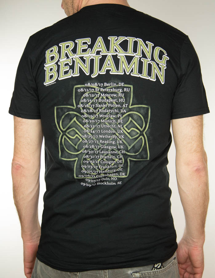 BREAKING BENJAMIN "Shield Tour" T Shirt BLACK Lo Fi Merchandise