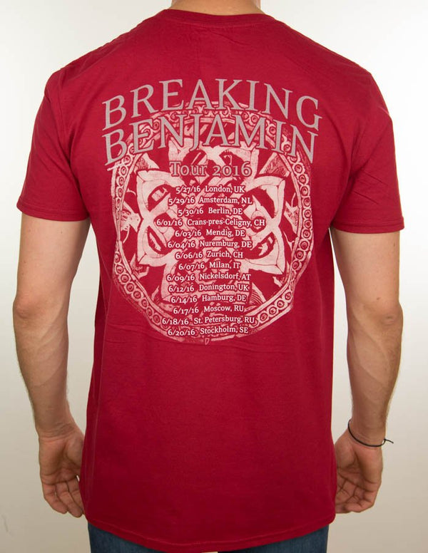 BREAKING BENJAMIN "logo tour" T-Shirt RED